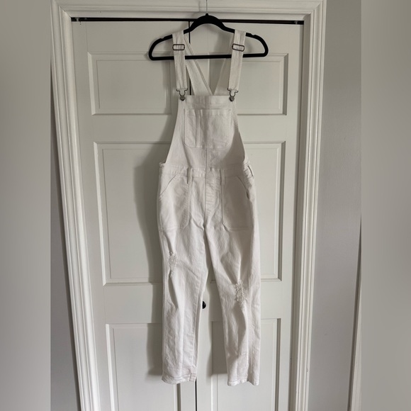 GAP Pants - GAP White Denim Women's Overalls with Adjustable Straps